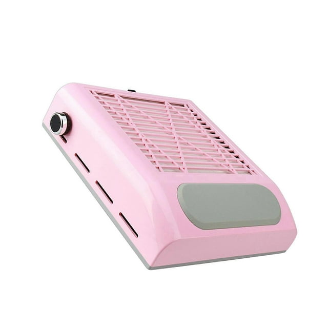 Nail Dust Collector Vacuum 80W High Power Strong Suction Adjustable Speed Nail Dust Vacuum Machine Pink