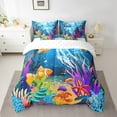 thumbnail image 2 of Erosebridal Ocean Jellyfish Bedding Sets Twin Size,Underwater World Comforter Sets with Sheets,Sea Animal Bed in a Bag Twin size,Microfiber Marine Room Decoration,Reversible,7-Piece, 2 of 6