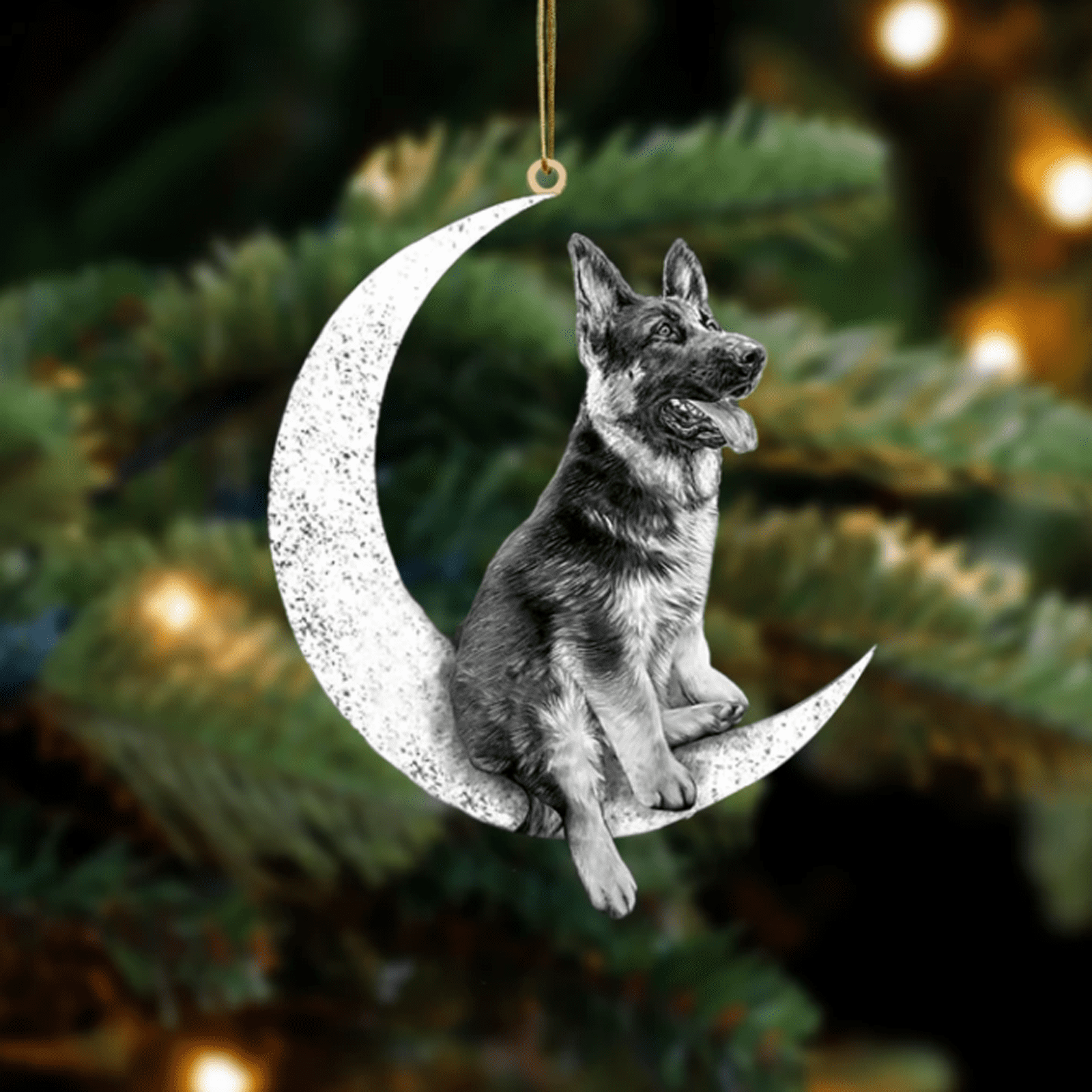 Golden Retriever Gifts Christmas Tree Ornament Dog Sitting On The Moon  Golden Retriever Christmas Decor Stick of Butter Ornament 