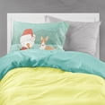 thumbnail image 2 of Fawn Bull Terrier Snowman Christmas Fabric Standard Pillowcase, 2 of 2
