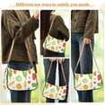 thumbnail image 4 of FORMRS Womens Shoulder Bag with Chain Strap Clutch Purse Cute Tote Handbag, White Vegetables Pattern, 4 of 7