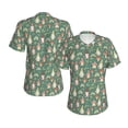 thumbnail image 3 of Yiaed Mushrooms Gnome Print Women's T Shirt V-Neck Short Sleeve Shirt Casual Breathable Tee Summer Tops-X-Large, 3 of 5
