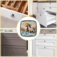 thumbnail image 6 of 4 Pcs Cabinet Handle Drawer Pulls Horse Knobs with Screws Square Furniture Office Cabinet Knob Decoration, 6 of 7