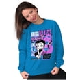 thumbnail image 3 of Kanji Betty Boop Beauty and Brains Women Crewneck Sweatshirt Brisco Brands 5X, 3 of 6