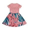 thumbnail image 4 of MIASHUI Robe d'Été Décontractée à Col Rond Imprimé Floral pour Filles avec Manches Courtes et Design Mignon Rose, 9-10 Ans, 4 of 6