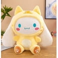 thumbnail image 2 of Peluche Cinnamoroll amarillo de 47 cm y 57 cm. Muñeco de peluche Cinnamoroll kawaii con ojos estrellados, ideal como regalo para niños y niñas. Regalo para el Día del Niño., 2 of 5