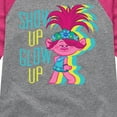 thumbnail image 3 of Trolls - Show Up Glow Up Poppy - Toddler & Youth Girls Raglan Graphic T-Shirt, 3 of 5