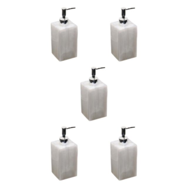 kurtrusly Practical Pump Bottle Shampoo Dispenser for Home Kitchen White 500ml 5Set