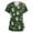 Dark Green, variant on Cute Animal Print Scrub Top for Women, V-Neck Short Sleeve Vet Tech Uniform with Pockets - Breathable Cartoon Cat Medical Workwear Pink XXXL