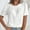 White, variant on YHAJDS Basic Tees Spring Tunic Blouse Women's Short Sleeve Tops Round Neck Solid Color Casual