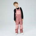thumbnail image 2 of Dakiuu Kids Snow Bibs Boys Girls Ski Bibi Overall Snowboard Pants Insulated Waterproof Windproof Winter Activewear Snow Suit for Toddler Teens Brick Red 5-6 Years (110), 2 of 8