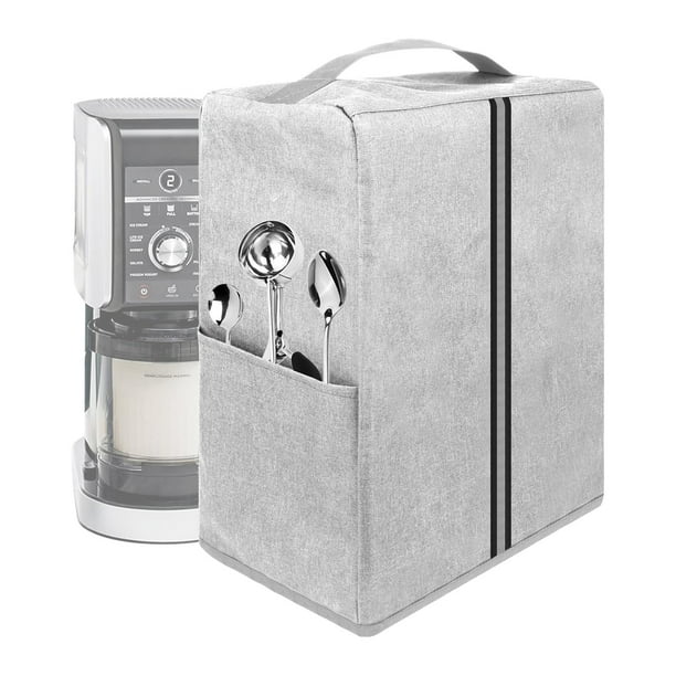 Kingshion Ice Cream Maker Cubierta antipolvo compatible con Ninja NC501 CREAMi Deluxe 11 en 1 máquina para hacer helados y golosinas congeladas para helados/Ninja NC301 CREAMi Ice Cream Maker - Gris c