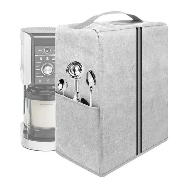 Kingshion Ice Cream Maker Cubierta antipolvo compatible con Ninja NC501 CREAMi Deluxe 11 en 1 máquina para hacer helados y golosinas congeladas para helados/Ninja NC301 CREAMi Ice Cream Maker - Gris c