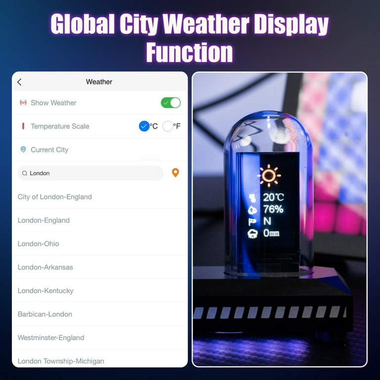 SIKAI CASE Nixie Tube Clock,RGB Nixie Tube,APP Control,Customized