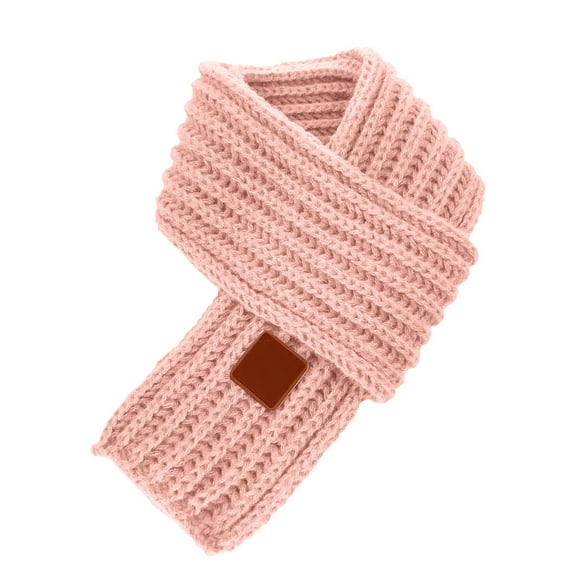Lauty Boys Scarf Winter Scarf Warm Kids Winter Knit Scarves Child Warm Scarf Neck Warmer for Toddlers Boys Girls Pink