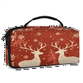 thumbnail image 2 of Herdesigns Reindeer And Holly Christmas Carrying Case for Nintendo Switch OLED Model 2021 & Switch 2017 with 20 Game Card Slots, Portable Travel Carry Case for Accessories and Console, 2 of 8