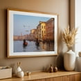 thumbnail image 5 of Venice Sunset - Grand Canal - Towards Rialto Bridge - Gondoliers - Veneto Italy Photography Architecture Boat Cityscape Travel Poster Water Bird Unframed Wall Art Print 40 x 60 inches, 5 of 7