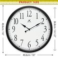 thumbnail image 6 of Infinity Instruments Bromidic Metal 16" Business/Office Indoor Wall Clock with Quartz Movement for Accurate Timekeeping, Black, 6 of 7