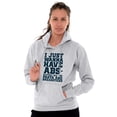 thumbnail image 3 of Want Abs Funny Working Out Cardio Gym Hoodie Sweatshirt Women Men Brisco Brands 2X, 3 of 6