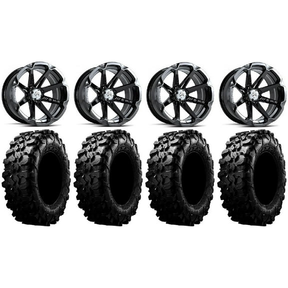 MSA Black Diesel 15" UTV Wheels 35" Carnivore Tires Polaris RZR XP 1000 / PRO XP / Ranger XP 900/1000