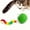 Green, variant on Automatic Moving Pet Toy Ball, Interactive Self Rolling Cat Dog Toy with Rainbow Worm Tail, USB Rechargeable Durable Anti-Bite Self Play Toy for Kitten Puppy Indoor Entertainment