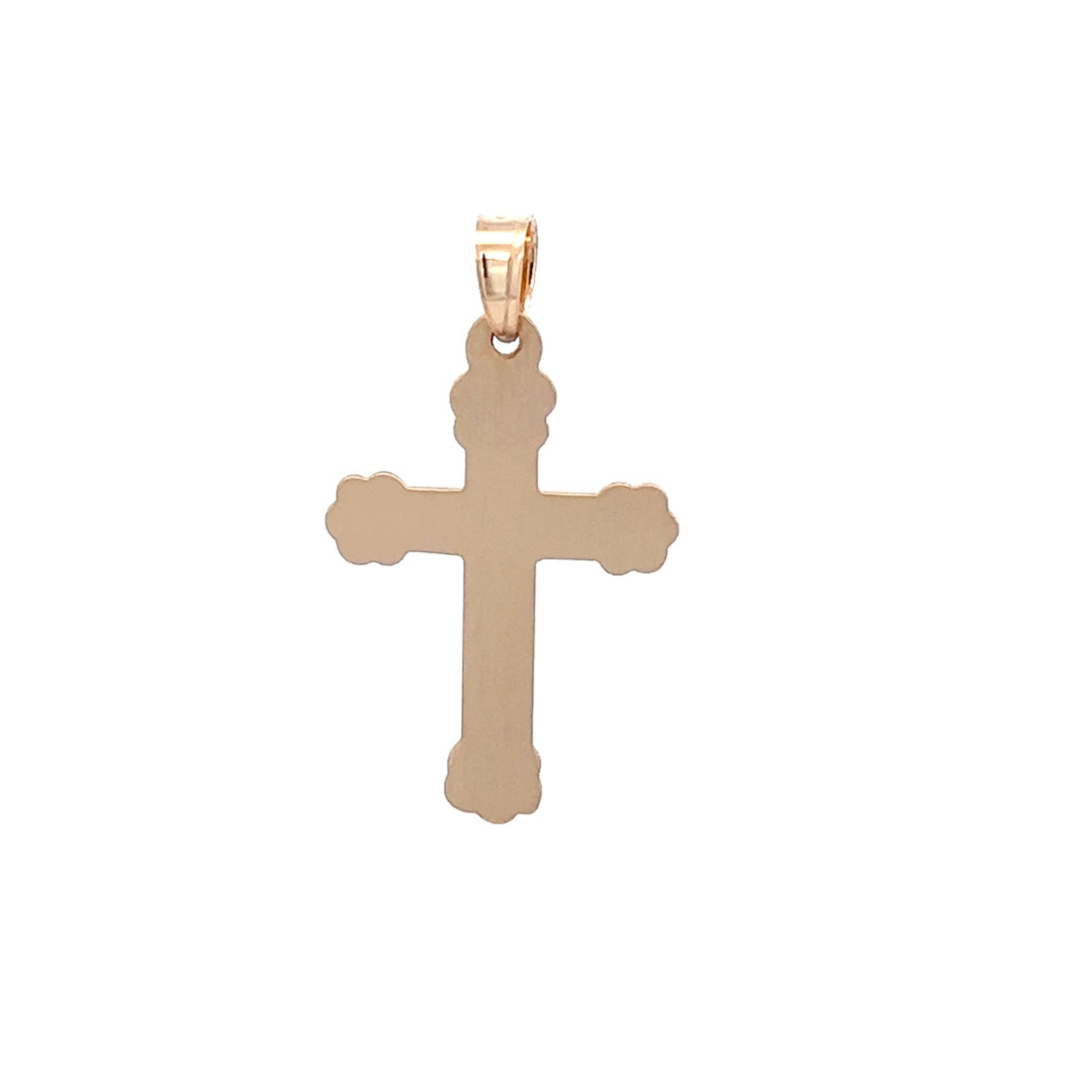 Brilliance Fine Jewelry14 KT Two Tone Gold Crucifix Pendant