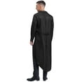 thumbnail image 2 of TiaoBug Mens Halloween Medieval Tailcoat Jacket Long Sleeve Steampunk Frock Coat Black S, 2 of 5