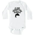 thumbnail image 1 of If Your Grandpa Doesn't Fish You Have Two Grandmas Funny Bass Fishing One Piece Baby Bodysuit (Long Sleeve), 0-3 Months White, 1 of 1