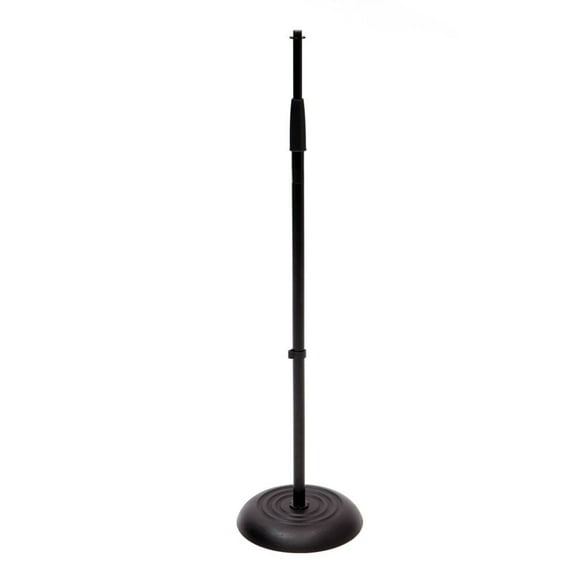 Round Base Microphone Stand - Black