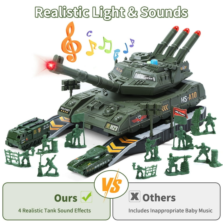JoyStone Battle Tank Toy Set, 6 Pack Mini Die-Cast Military