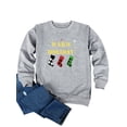 thumbnail image 2 of TWZH Women Warm Holiday Print Plaid Socks Loose Fit Casual Pullover Sweatshirt Tops, 2 of 6