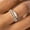 Silver, variant on Women's Circle Promise Ring 14K Yellow Gold-Plated with White Cubic Zirconia, Valentine's Day Gift, Size 7, 3-Piece Set, Gift Boxed