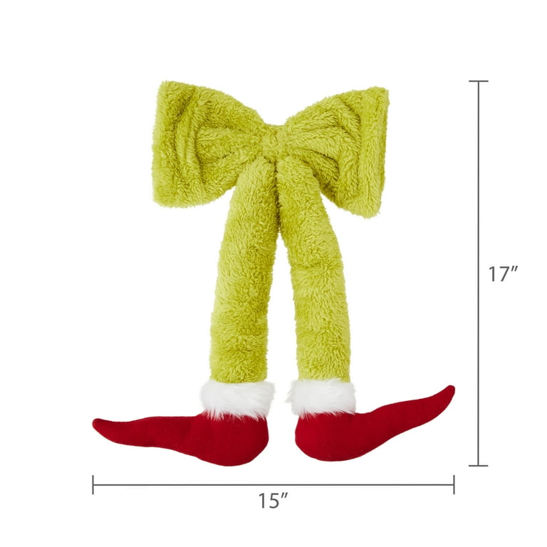 Dr. Seuss' How the Grinch Stole Christmas Hanging Green Bow Grinch Legs Door Decoration by Ruz