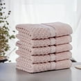 thumbnail image 2 of Ample Decor 100% Cotton Soft Pink Washcloths Set of 5- Super Soft, Quick-Dry, Highly Absorbent, Popcorn Textured - Mulaayam Collection - 12 X 12 Inch, 2 of 5