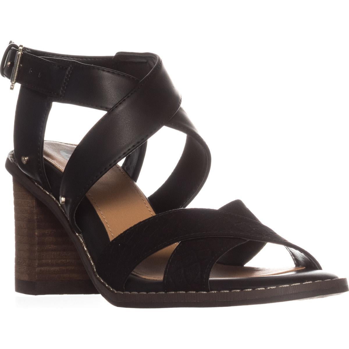 Womens Dr. Scholl's Precise Strappy Heeled Sandals, Black - Walmart.com
