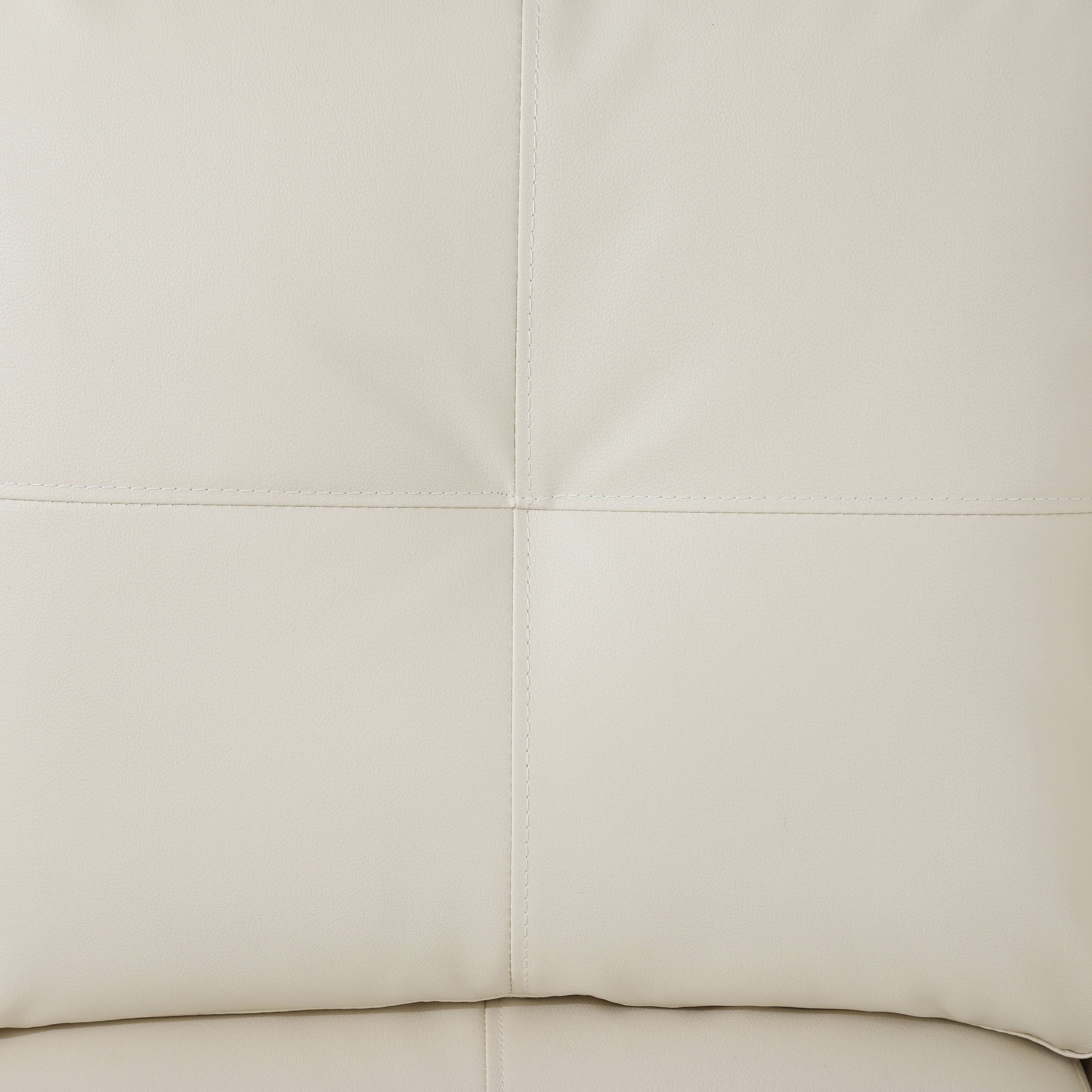 Sectional Couch for Living Room Furniture Sets, Faux Leather L Shape Living Room Sofa with Chaise 2 Piece Using for Apartment, Office, Bedrooms, White (Facing Left Chaise)