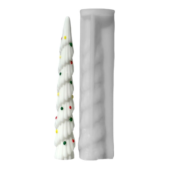 Christmas Pillar Silicone Mold Christmas Tree Shape Silicones Mould For Handmade Soap Chocolate Baking