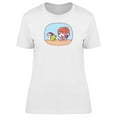 thumbnail image 1 of Girl & Cat Making Chocolate Mix Tee Women's -Image by Shutterstock, 1 of 1