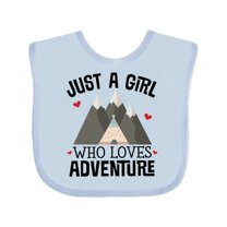 Inktastic Just a Girl Who Loves Adventure Girls Baby Bib