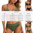 thumbnail image 3 of ClodeEU Women's Halter Neck Bikini Set with Bow ,Comfortable Two Piece Swimsuit Black,Womens Plus XL, 3 of 6