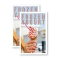 thumbnail image 4 of Frozen Yogurt 24" x 36" Double Sided A-Frame Sidewalk Sign, Includes 2 Installed Decals | Foldable Portable White Signicade Sandwich Board | Refreshing Desserts, Cafes, Healthy Treats |, 4 of 6