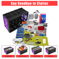 thumbnail image 2 of Bingirl Collapsible Crate 55L Foldable Plastic Milk Crate with Side Handles Heavy Duty Stackable Containers Folding Storage Baskets for Food Drinks Books Tools-Purple, 2 of 7