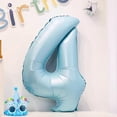 thumbnail image 3 of 40 Inch Blue Number 4 Digit Helium Balloons,Foil Mylar Big Number Balloons for 4th 14 Birthday Wedding Bachelorette Birthday Bridal Shower Graduation Anniversary Celebration (Light Blue 4), 3 of 14