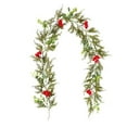 thumbnail image 1 of Hearth & Gear Couronne Douce Baies Rouges 185cm pour Cheminée Escalier & Fête Yule Autel Pétales de Rose Fleurs avec Fleurs Arrangements Fleurs d'Automne Fleurs Chaudes Fleurs de la Saint-Valentin Guirlande Extérieure, 1 of 7