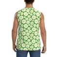 thumbnail image 4 of Balery Daisies Flowers Men's Sleeveless Muscle Shirts Workout Tank Top, Moisture Wicking, Odor Protection-Small, 4 of 8
