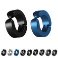 thumbnail image 3 of Unisex Stainless Steel Round Non Piercing Earring Titanium Steel Fastness Anti-allergy Ear Clip, 3 of 9