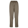thumbnail image 4 of Endives Satin Pants For Women Casual Tie Elastic High Waisted Cropped Pant With Pockets Summer Slacks, 4 of 6