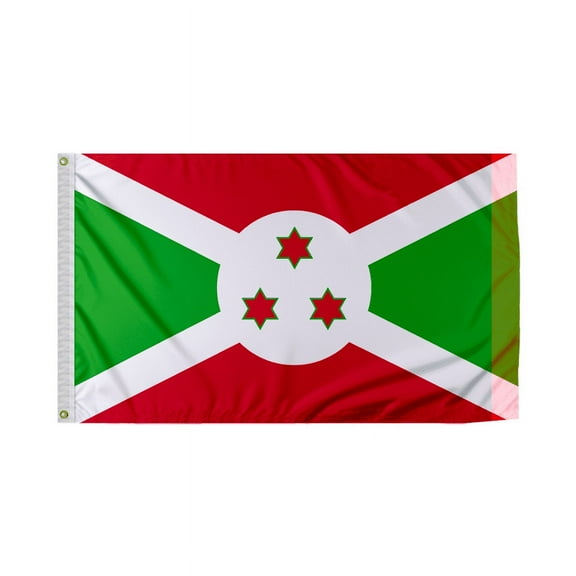 Promopatriot Burundi Country Flag 3x5 Ft Outdoor Nylon Double Stitched Edges Canvas Header Brass Grommets 3'x5' Burundi