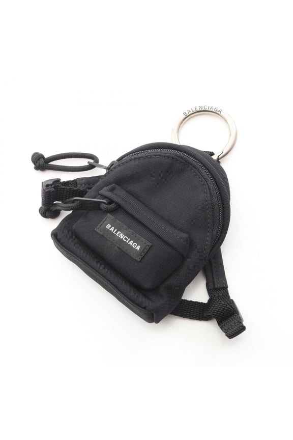 Pre-Owned Balenciaga MICRO BACKPACK Charm Accessory Nylon Men's Women's Black 6703542UPJY1000