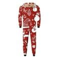 thumbnail image 6 of Odeerbi Christmas Onesie Pajamas for Family Holiday Sleep Jumpsuit Long Sleeve Family Christmas Pajamas Matching Sets Dad Printed Loungewear Jumpsuit Sleepwear Xmas PJs Set Red, 6 of 7